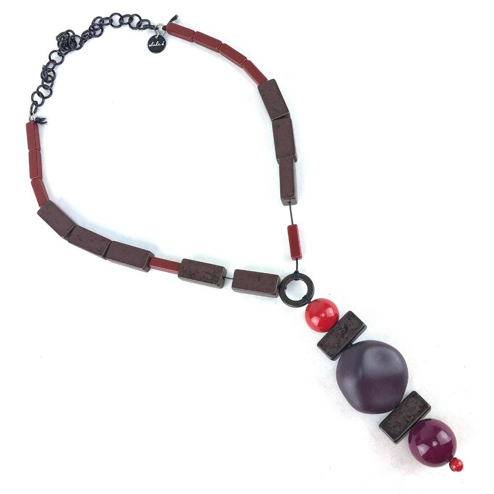 Alisha D Long Chunky Necklace 32" Necklace with 6.5" Tassel Made in Italy